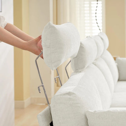 Canapé d'angle en chenille de 89 pouces avec méridienne extra large pour salon