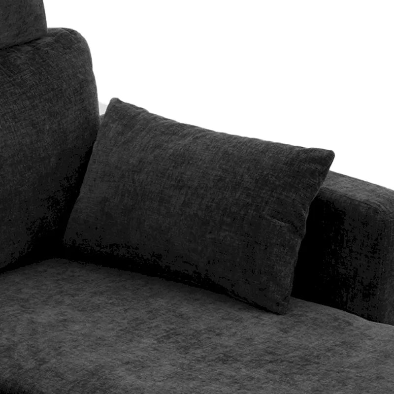 Canapé d'angle en chenille de 89 pouces avec méridienne extra large pour salon