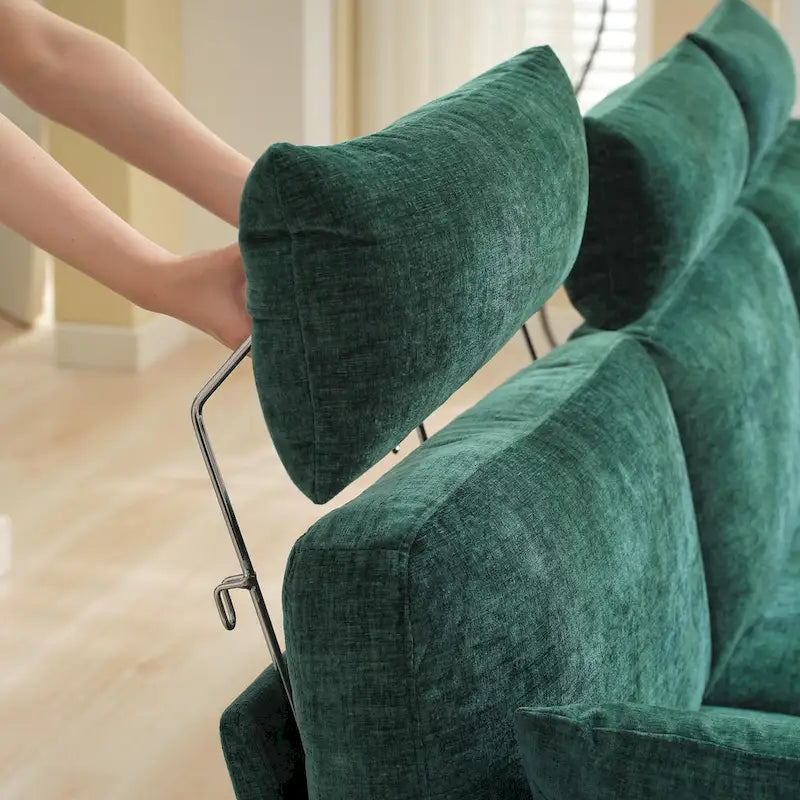 Canapé d'angle en chenille de 89 pouces avec méridienne extra large pour salon
