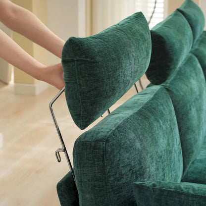 Canapé d'angle en chenille de 89 pouces avec méridienne extra large pour salon