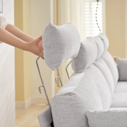 Canapé d'angle en chenille de 89 pouces avec méridienne extra large pour salon