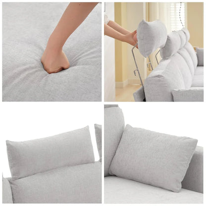 Canapé d'angle en chenille de 89 pouces avec méridienne extra large pour salon
