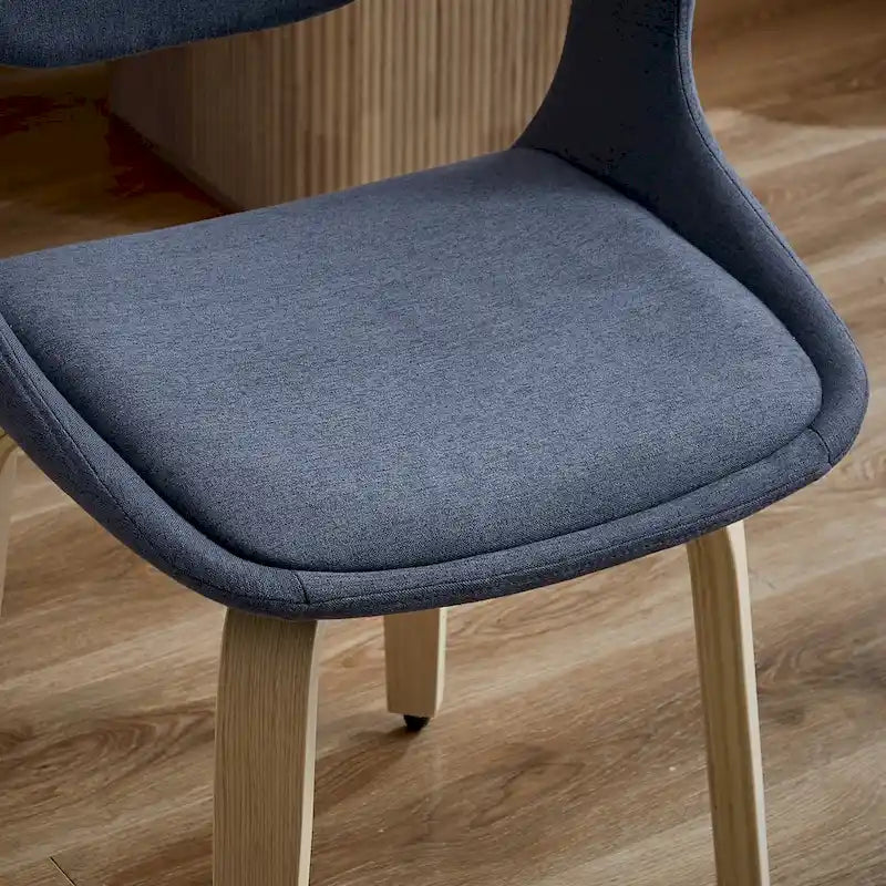 Fauteuil pivotant Art Leon, rembourré et en bois