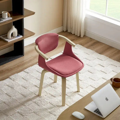 Fauteuil pivotant Art Leon, rembourré et en bois