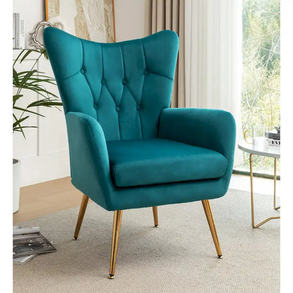 Fauteuil d'appoint rembourré à oreilles de style Mid-Century