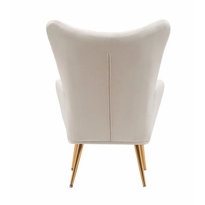 Fauteuil d'appoint rembourré à oreilles de style Mid-Century