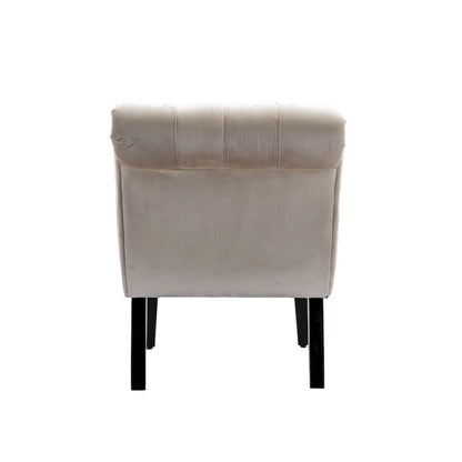 Fauteuil d'appoint sans accoudoirs en velours, fauteuil crapaud capitonné, chaise d'appoint, fauteuil lounge