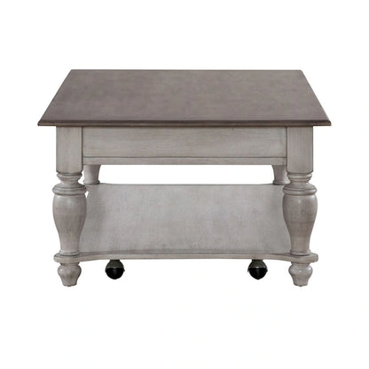 Ensemble de table basse 3 pièces Ocean Isle, blanc antique et pin vieilli