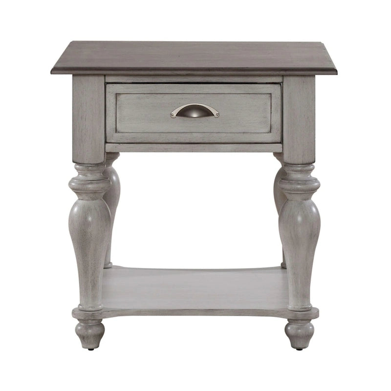 Ensemble de table basse 3 pièces Ocean Isle, blanc antique et pin vieilli