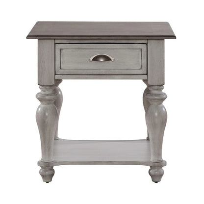Ensemble de table basse 3 pièces Ocean Isle, blanc antique et pin vieilli