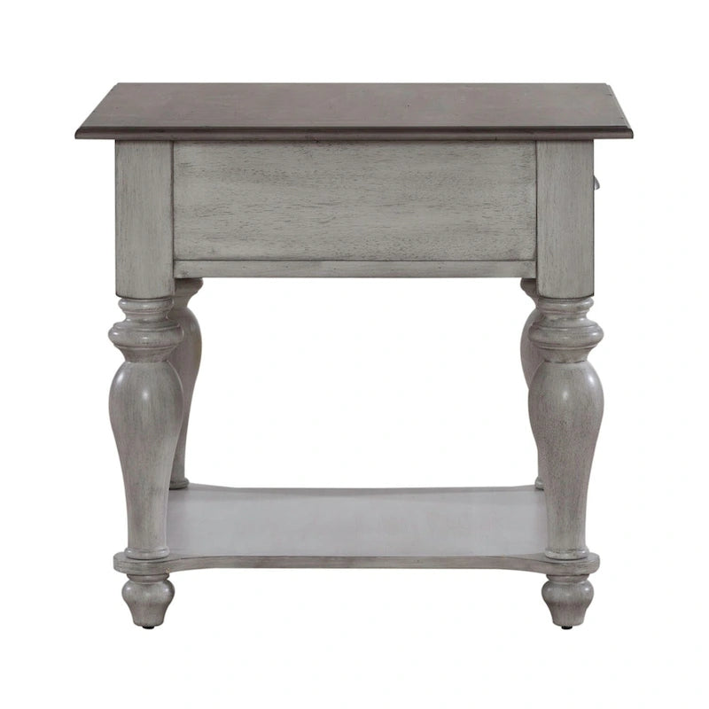 Ensemble de table basse 3 pièces Ocean Isle, blanc antique et pin vieilli