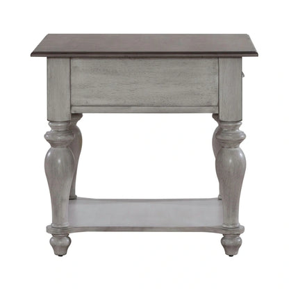 Ensemble de table basse 3 pièces Ocean Isle, blanc antique et pin vieilli
