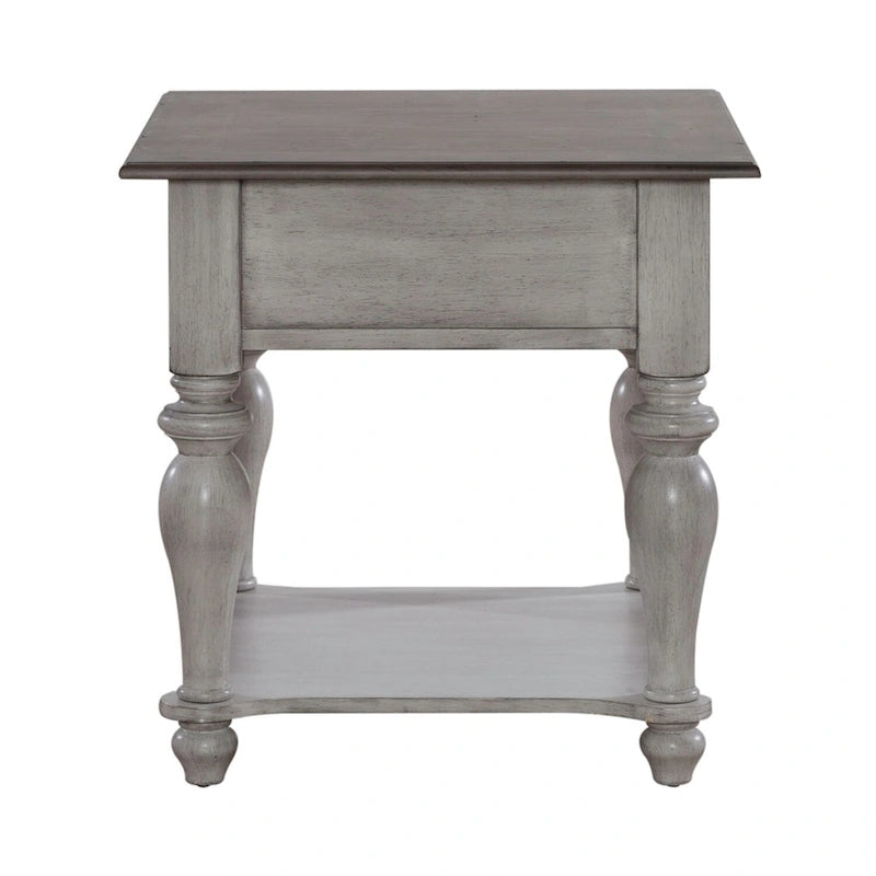 Ensemble de table basse 3 pièces Ocean Isle, blanc antique et pin vieilli