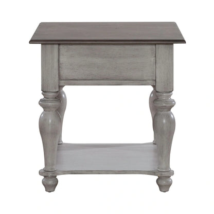 Ensemble de table basse 3 pièces Ocean Isle, blanc antique et pin vieilli