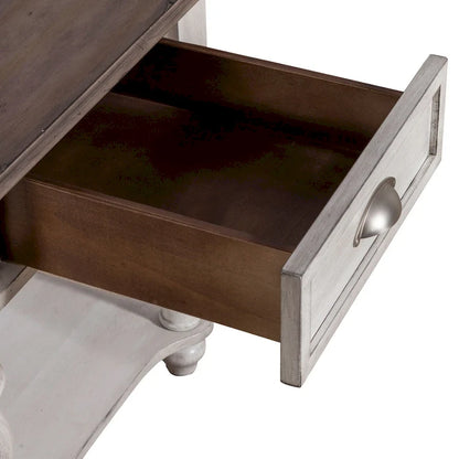 Ensemble de table basse 3 pièces Ocean Isle, blanc antique et pin vieilli