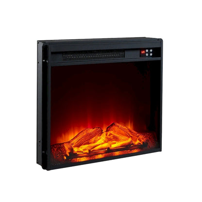 Meuble TV style ferme avec cheminée pour téléviseur jusqu'à 65 pouces - 60 cm (L) x 33 cm (H) x 15,5 cm (P)