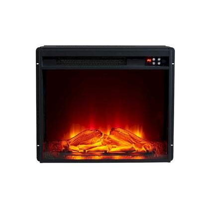 Meuble TV style ferme avec cheminée pour téléviseur jusqu'à 65 pouces - 60 cm (L) x 33 cm (H) x 15,5 cm (P)