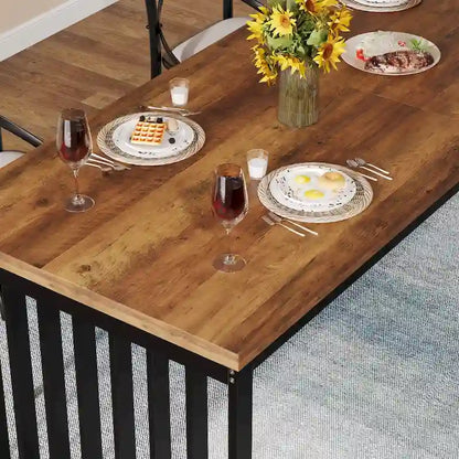Table de cuisine/salle à manger de 78,74 pouces avec pieds en métal