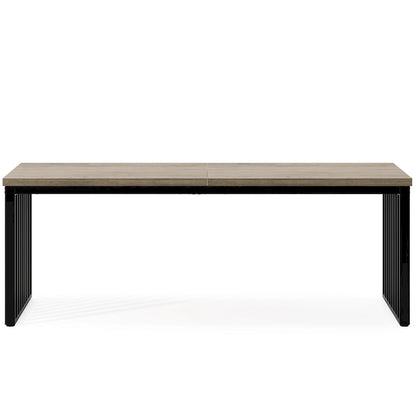 Table de cuisine/salle à manger de 78,74 pouces avec pieds en métal