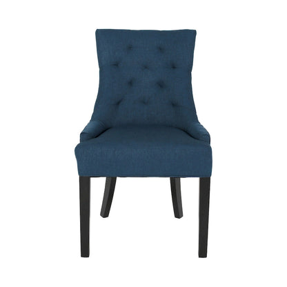 Ensemble de 2 chaises de salle à manger rembourrées en tissu avec pieds fuselés