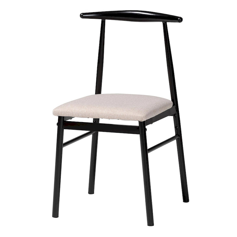 Ensemble de chaises de salle à manger Arnold Modern Industrial en tissu et métal, 4 pièces