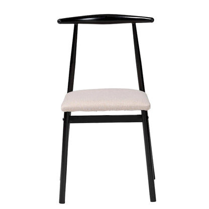 Ensemble de chaises de salle à manger Arnold Modern Industrial en tissu et métal, 4 pièces