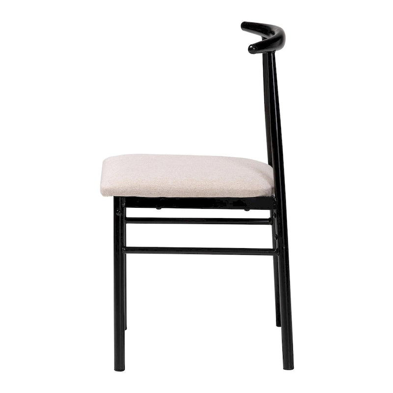 Ensemble de chaises de salle à manger Arnold Modern Industrial en tissu et métal, 4 pièces
