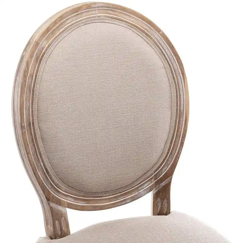 Chaise de salle à manger rembourrée vintage française Mieres, chaise d'appoint (lot de 2) - Non disponible
