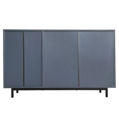 Armoire de rangement à motif ondulé avec 2 portes et 2 tiroirs, réglable