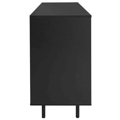 Armoire de rangement à motif ondulé avec 2 portes et 2 tiroirs, réglable