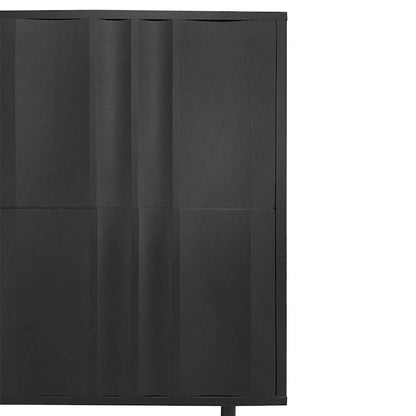 Armoire de rangement à motif ondulé avec 2 portes et 2 tiroirs, réglable