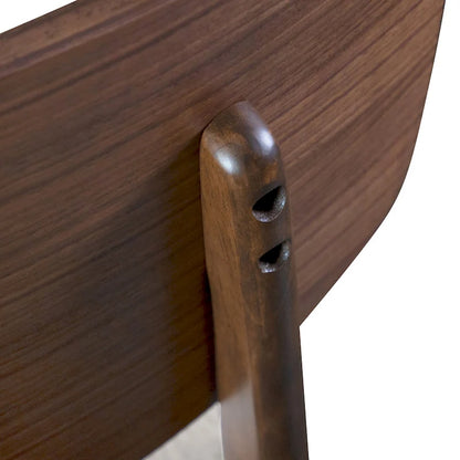 Ensemble de salle à manger ovale 7 pièces Beau I en noyer, style milieu du siècle, de Furniture of America