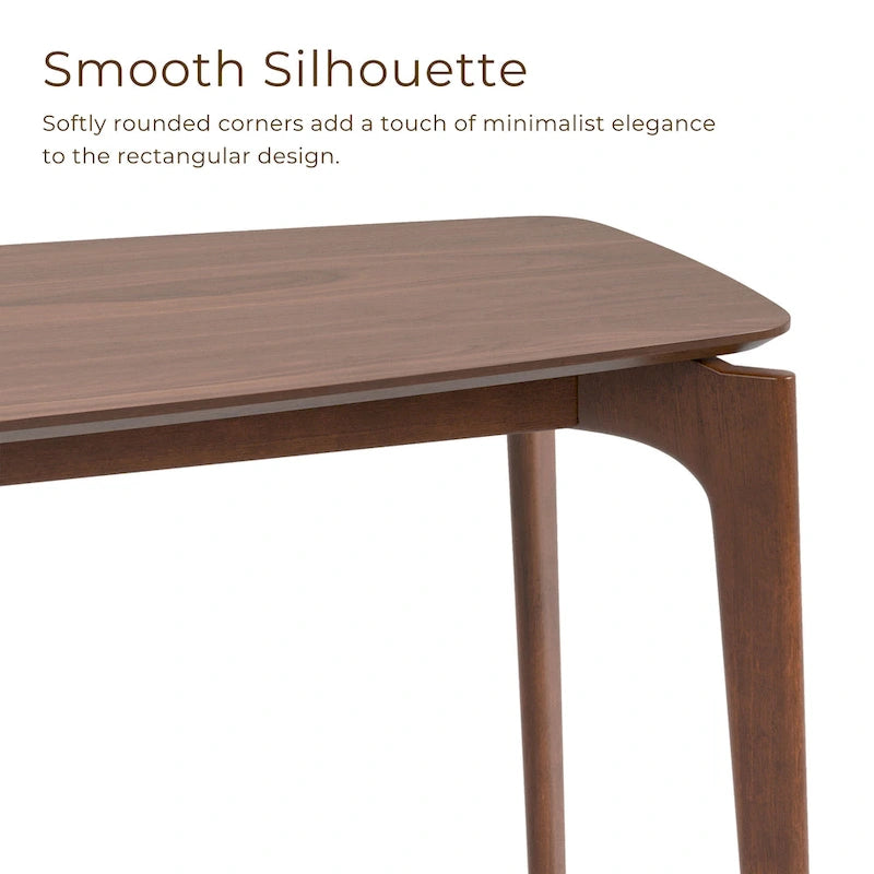 Ensemble table haute de comptoir 5 pièces en noyer, style milieu du siècle, de la marque Furniture of America Shaw, avec 4 chaises.
