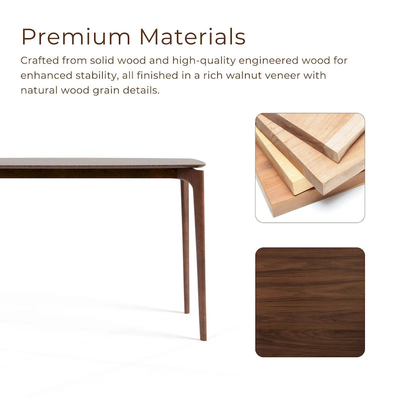Ensemble table haute de comptoir 5 pièces en noyer, style milieu du siècle, de la marque Furniture of America Shaw, avec 4 chaises.