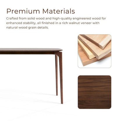 Ensemble table haute de comptoir 5 pièces en noyer, style milieu du siècle, de la marque Furniture of America Shaw, avec 4 chaises.