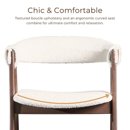 Ensemble table haute de comptoir 5 pièces en noyer, style milieu du siècle, de la marque Furniture of America Shaw, avec 4 chaises.