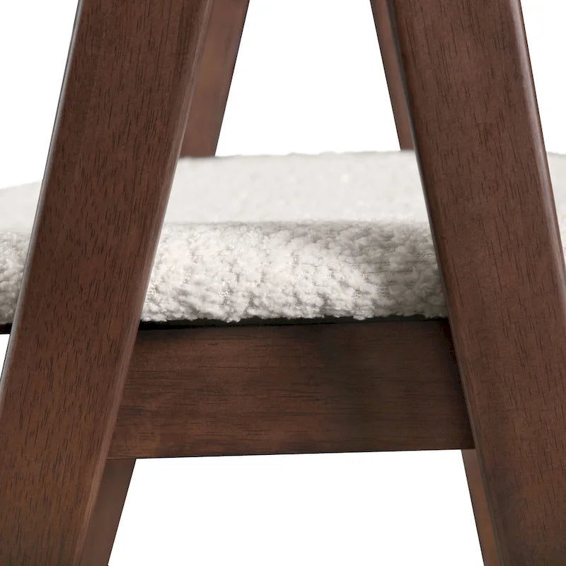 Ensemble table haute de comptoir 5 pièces en noyer, style milieu du siècle, de la marque Furniture of America Shaw, avec 4 chaises.