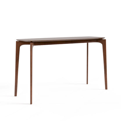 Ensemble table haute de comptoir 5 pièces en noyer, style milieu du siècle, de la marque Furniture of America Shaw, avec 4 chaises.