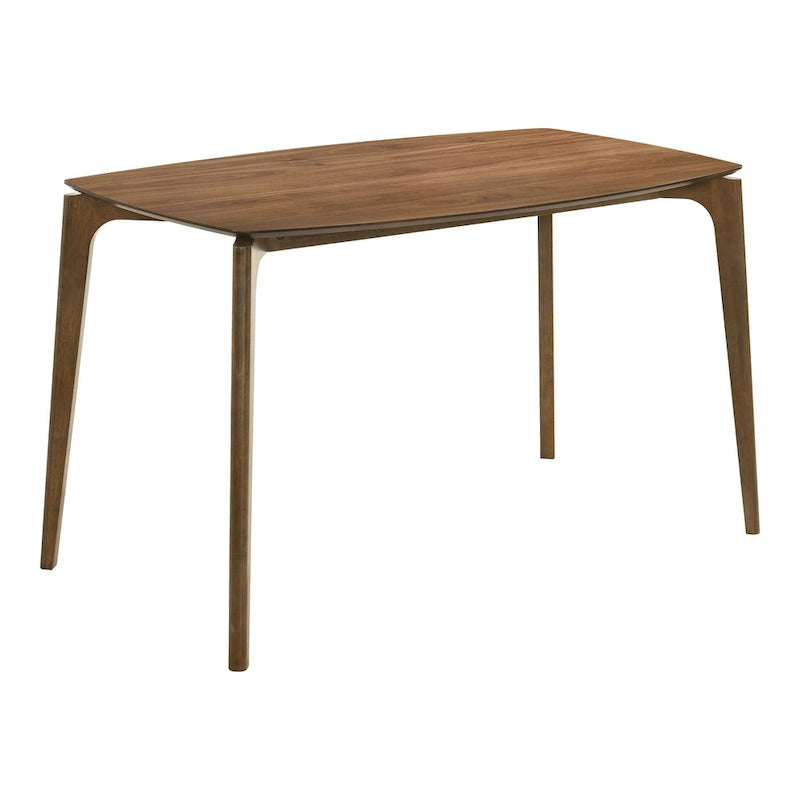 Ensemble table haute de comptoir 5 pièces en noyer, style milieu du siècle, de la marque Furniture of America Shaw, avec 4 chaises.