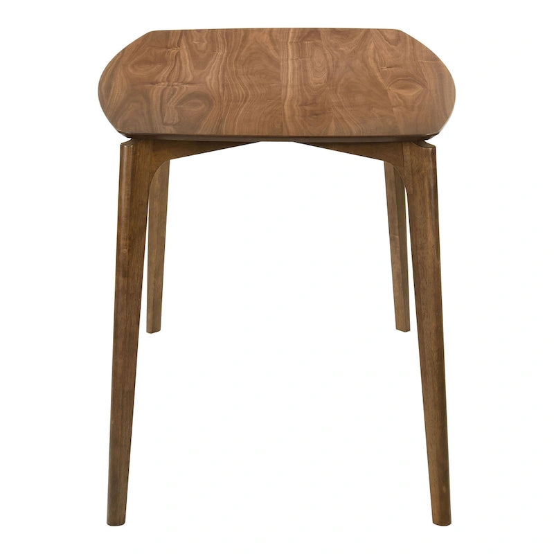 Ensemble table haute de comptoir 5 pièces en noyer, style milieu du siècle, de la marque Furniture of America Shaw, avec 4 chaises.