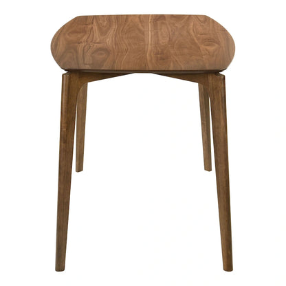 Ensemble table haute de comptoir 5 pièces en noyer, style milieu du siècle, de la marque Furniture of America Shaw, avec 4 chaises.
