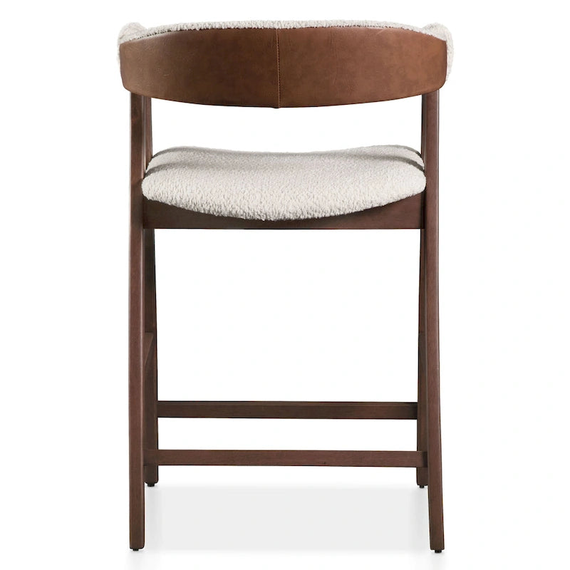 Ensemble table haute de comptoir 5 pièces en noyer, style milieu du siècle, de la marque Furniture of America Shaw, avec 4 chaises.