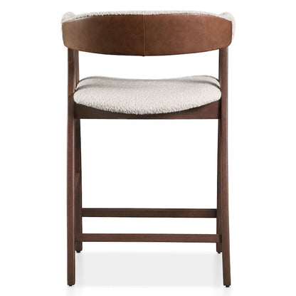 Ensemble table haute de comptoir 5 pièces en noyer, style milieu du siècle, de la marque Furniture of America Shaw, avec 4 chaises.