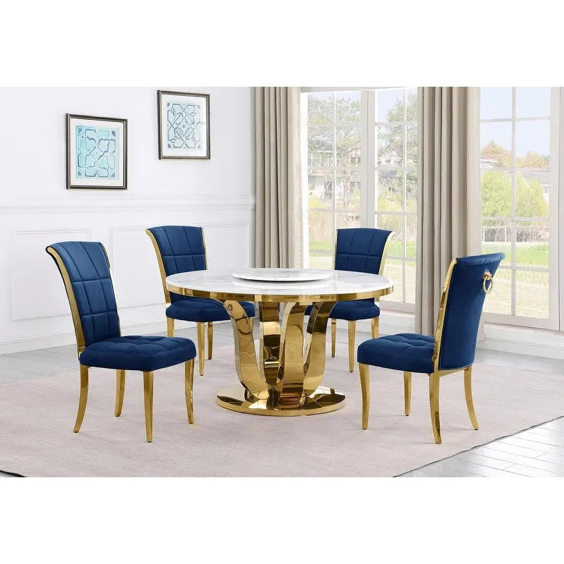 Ensemble de salle à manger rond 5 pièces Best Quality Furniture D325-SC324-7