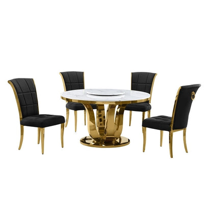 Ensemble de salle à manger rond 5 pièces Best Quality Furniture D325-SC324-7