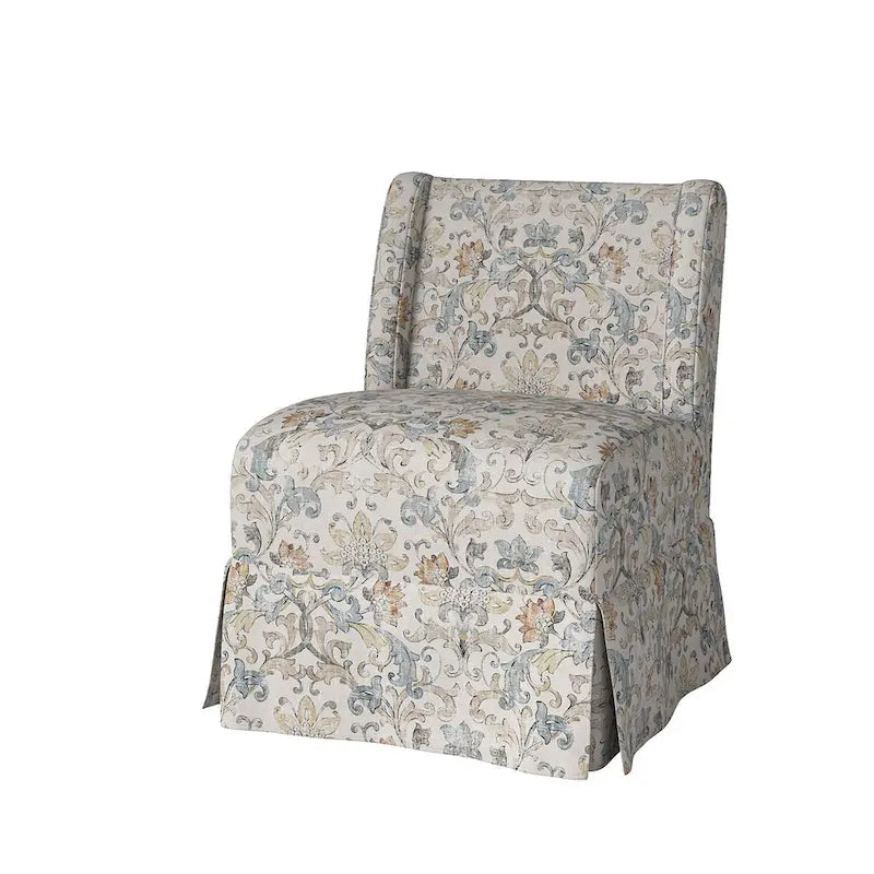 Fauteuil Falk sans accoudoirs, style ferme, avec housse amovible et pieds en bois massif, par HULALA HOME