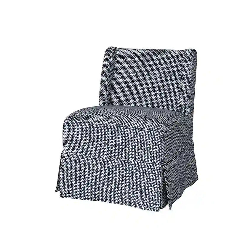 Fauteuil Falk sans accoudoirs, style ferme, avec housse amovible et pieds en bois massif, par HULALA HOME