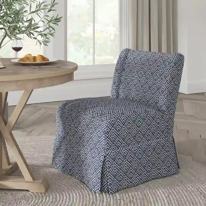 Fauteuil Falk sans accoudoirs, style ferme, avec housse amovible et pieds en bois massif, par HULALA HOME