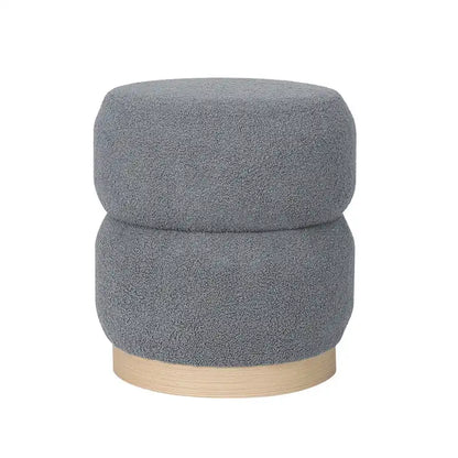 Tabouret ottoman rond rembourré Adeco Teddy