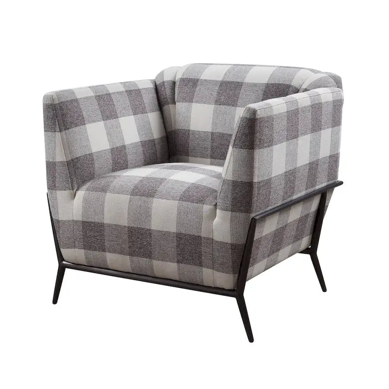 Fauteuil d'appoint Duval noir à accoudoirs évasés